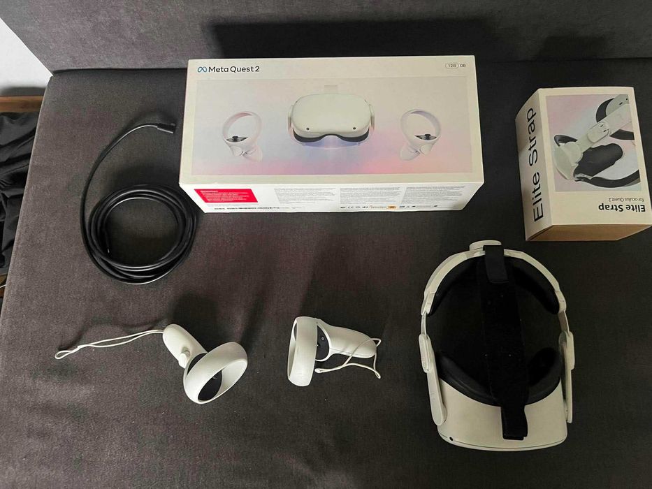 Gogle Meta oculus quest 2 II 126 GB VR Okulary - Oryginalne kabel pudełko