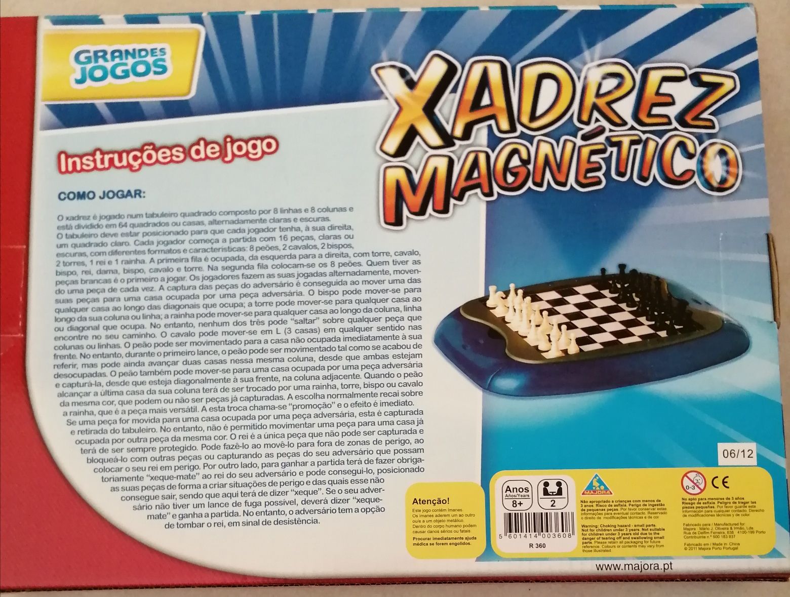 Majora - Xadrez Magnético + de 8 anos 2 jogadores Glória E Vera Cruz • OLX  Portugal