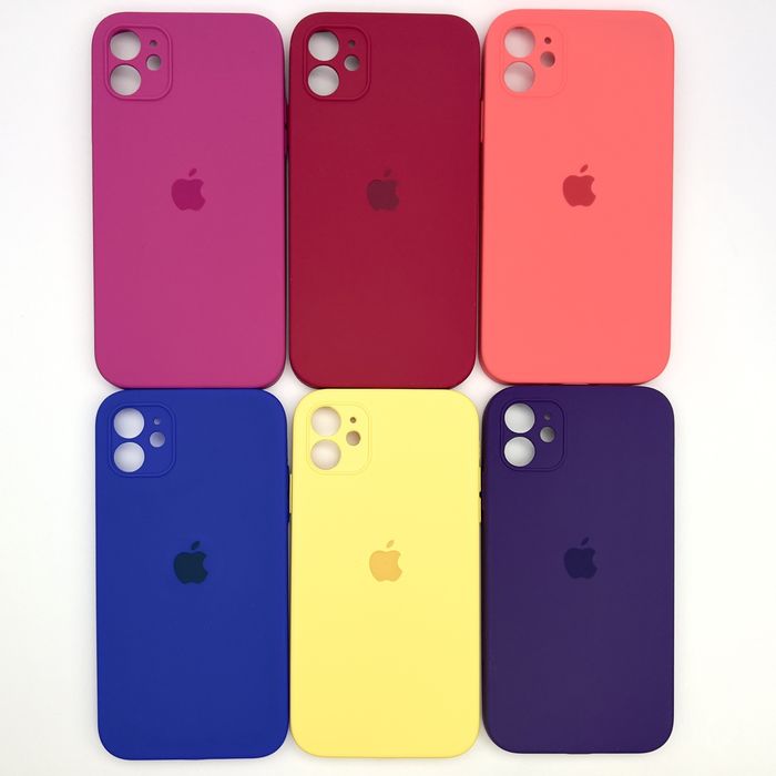Чехол на iPhone 11 Silicone case full cover квадратні бортики