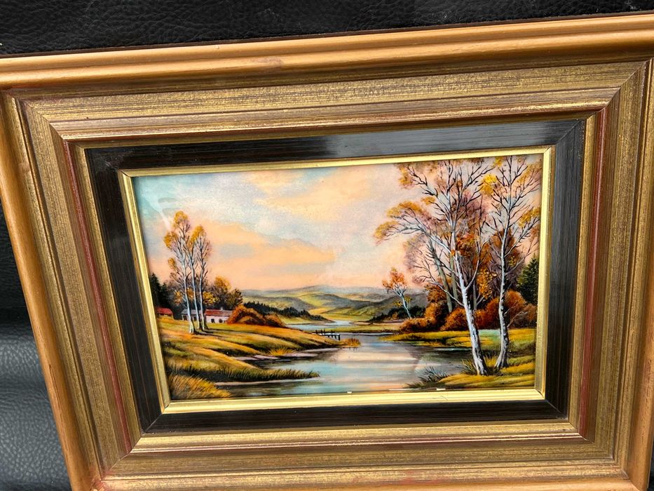 Obraz emaliowany Limoges ,sygnowany -Francja   30x40cm