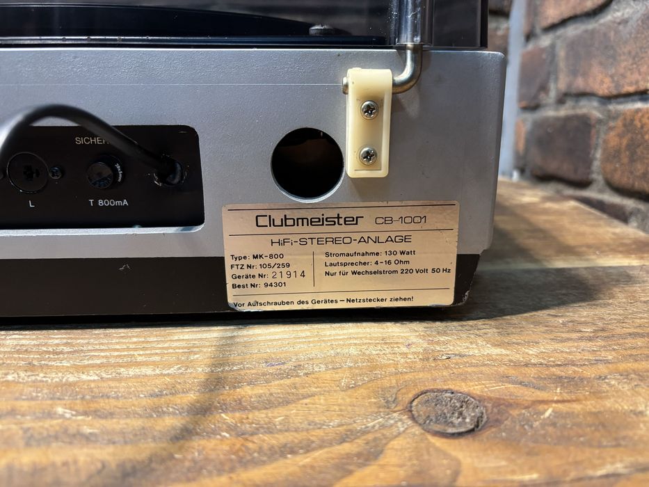 Gramofon + Magnetofon Clubmeister CB 1001