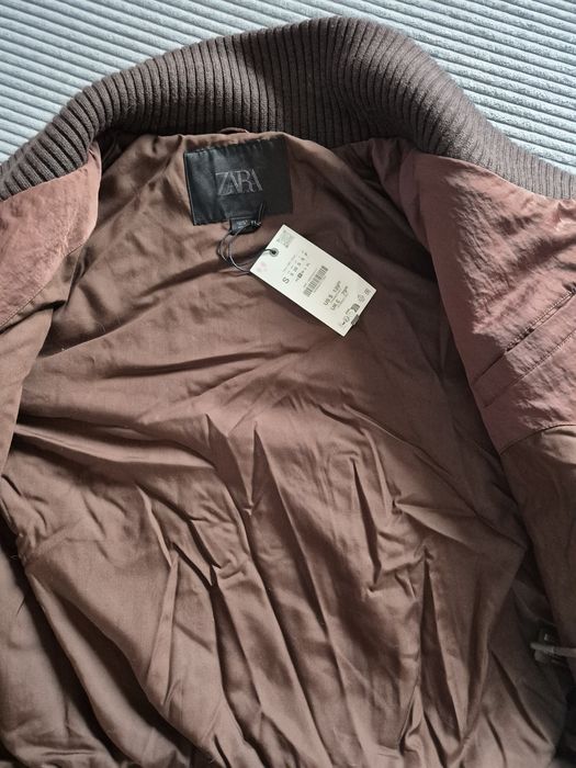 Czekoladowa kurtka bomberka Zara 36/S