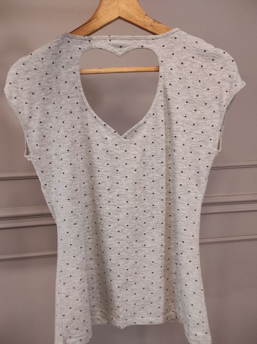 T-shirt damski z sercem na plecach rozm. M Denim&Co