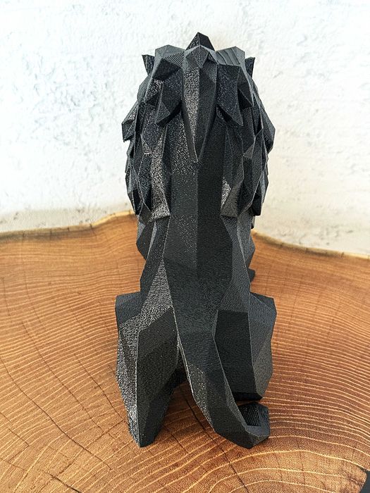 Lew Low Poly-Druk 3D, figurka, dekoracja, ozdoba w nowoczesnym stylu