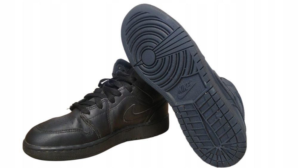 Nike Air Jordan 1 Mid 37,5 Buty Damskie Skórzane Czarne T493