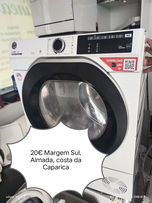 20,00€ Reparação de Máquinas de lavar roupa, secar e loiça