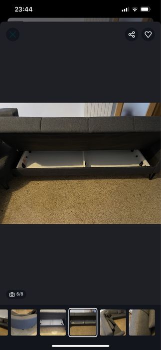 sofá de canto cinzento escuro conforama