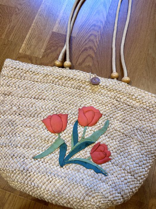 Torebka kosz wiklinowy