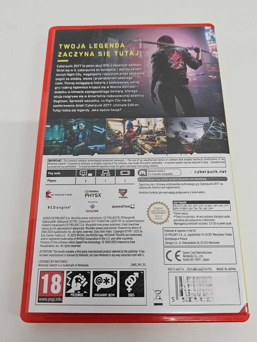 Cyberpunk 2077: Ultimate Edition Gra NINTENDO SWITCH 2