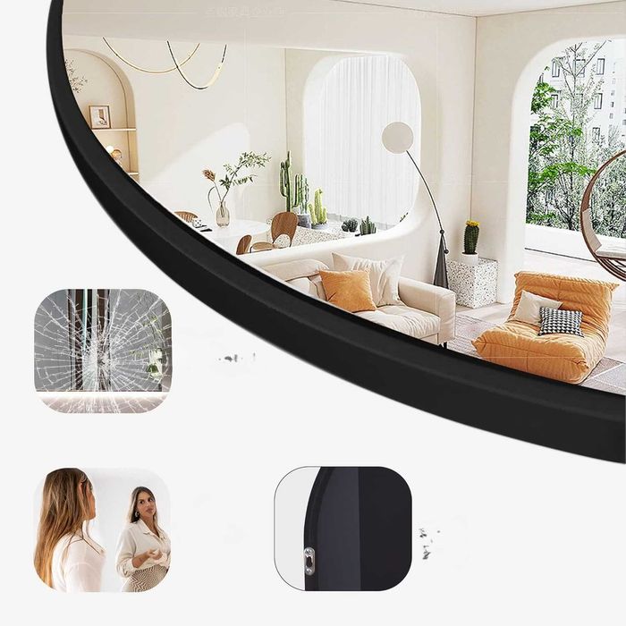 Lustro pełnowymiarowe łukowe 161×52 cm złota rama