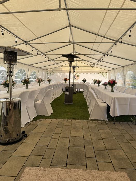 Duży Elegancki Namiot Imprezowy | Wesela Poprawiny Komunie | Wyposażenie
