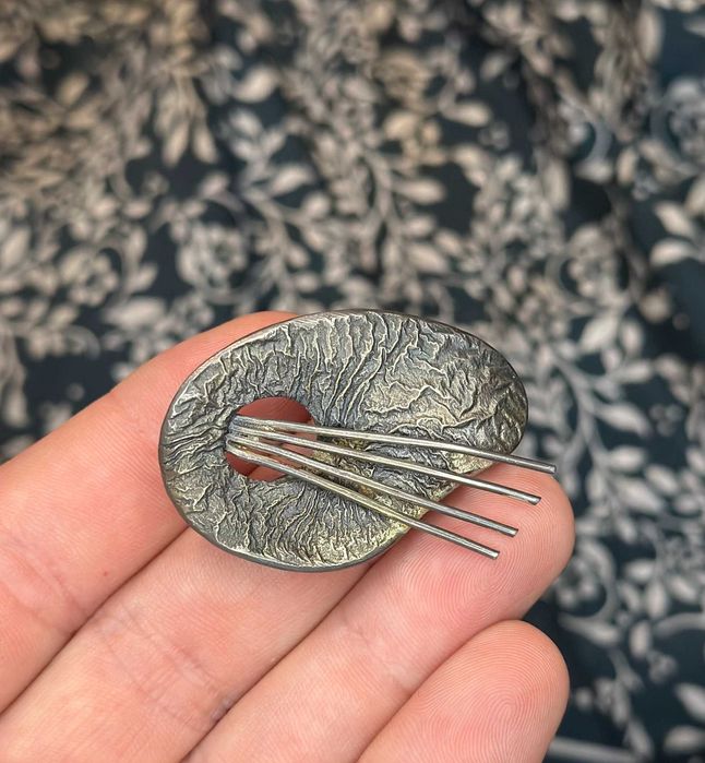 Wojciech Kruk (stary) broszka srebro prl