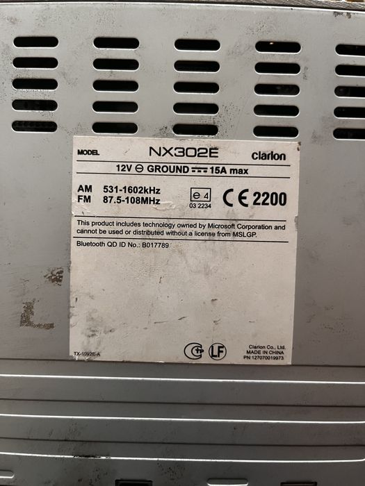 Nx302e Clarion 2din bluetooth / usb / aux / sd