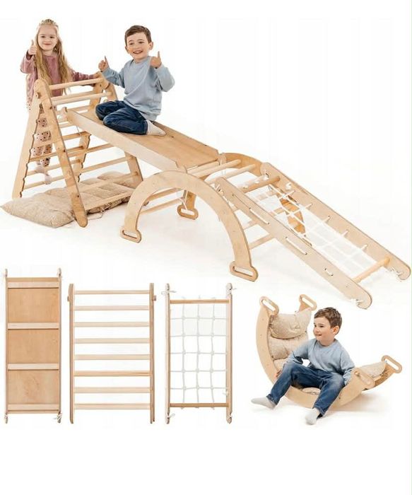 Drewniany zestaw wspinaczkowy dla dzieci Montessori