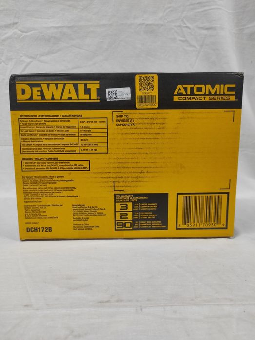 Перфоратор DeWalt DCH172 DCH172B