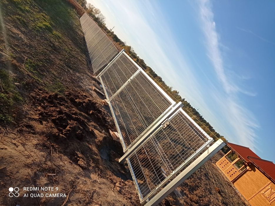 Ogrodzenia z siatki leśnej, plecionej i panelowe.montarz.KG+100km