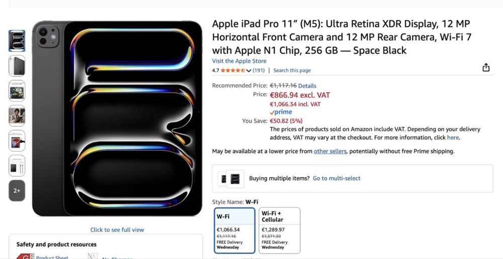 Ipad 11 M5 pro 256 gb