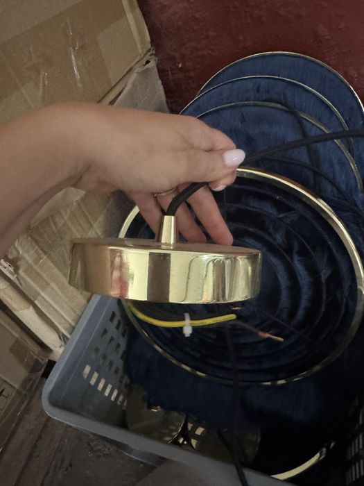 Lampa wisząca niebieska granatowa