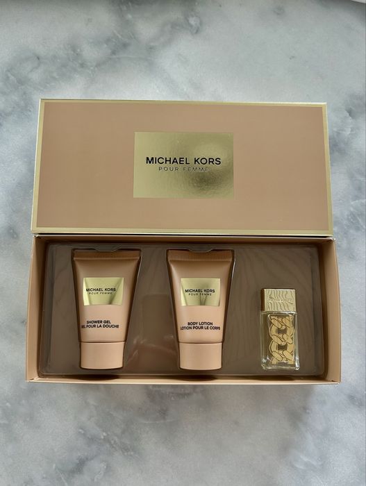Zestaw upominkowy Michael Kors pour femme perfumy damskie żel pod prysznic balsam do ciała