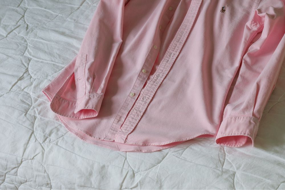 Рожева сорочка polo ralph lauren жіноча рубашка котон бавовна розмір s