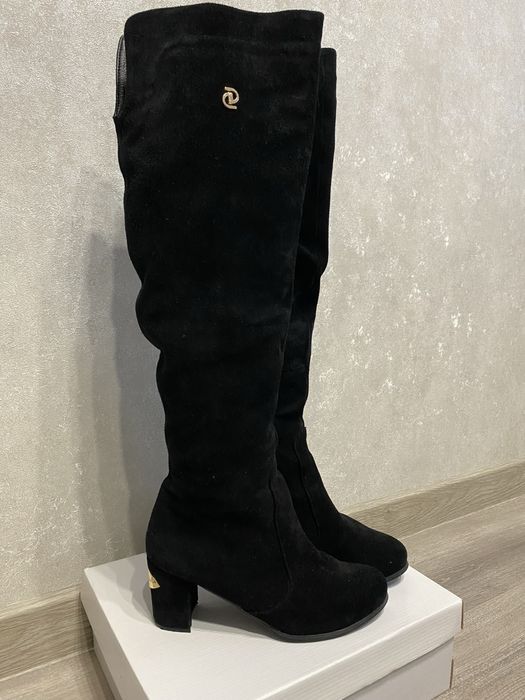 Зимові ботфорди натуральна замша