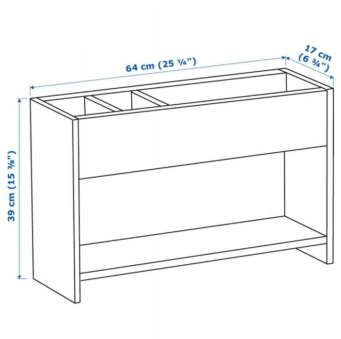 Nadstawka na biurko Ikea biała + organizer/półka