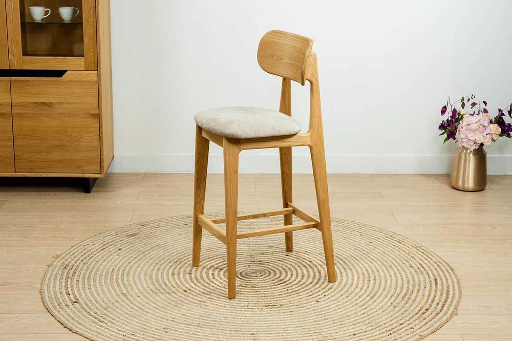 Krzesło dębowe barowe hoker z drewna dębowegо, drewniane krzesła