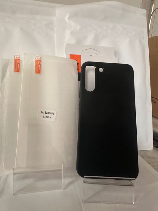 Etui SPIGEN LIQUID AIR + 2 szt. szkieł hartowanych 9H do samsung S22+
