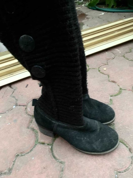 Сапожки женские замш