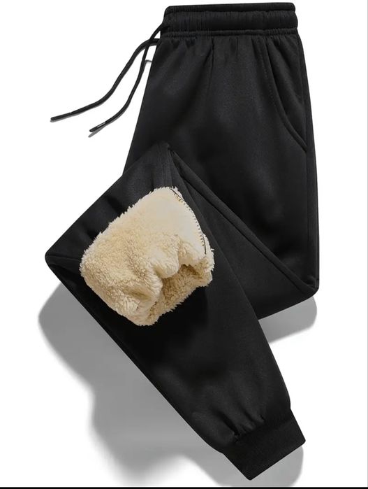 Штани чорні спортивні теплі з утеплювачем М