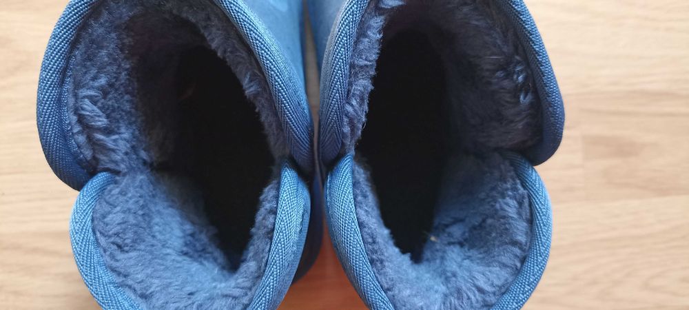 Kozaki krótkie botki śniegowce 35 wkładka 21cm jak nowe