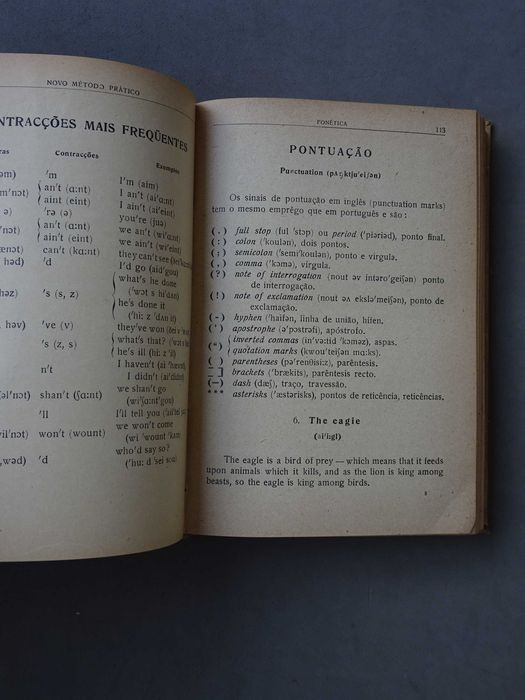 Livro Novo Método Prático da Língua Inglesa - Jacob Bensabat 1935