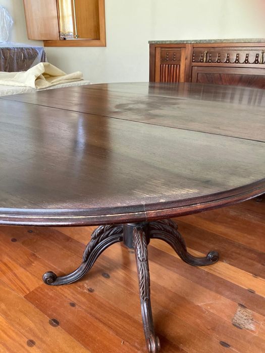 Mesa Redonda Vintage Extensível Madeira Nobre