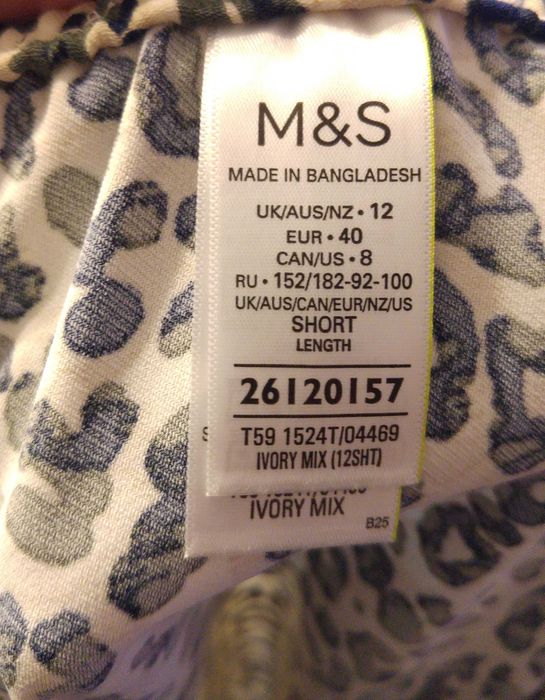Spodnie damskie dzwony w panterkę M&S