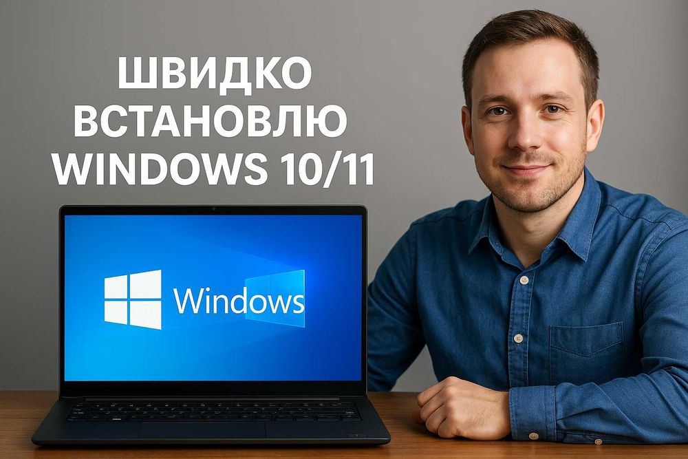 Встановити Windows  та програми. Виїзд до Вас/ Діють знижки 40%