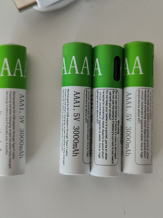 Аккумуляторные батарейки типа ААА 3000ма, аккумуляторы kuugro