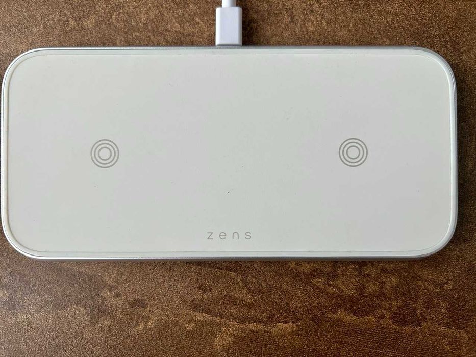 Бездротова зарядка Zens Dual Aluminium Wireless Charger (White)