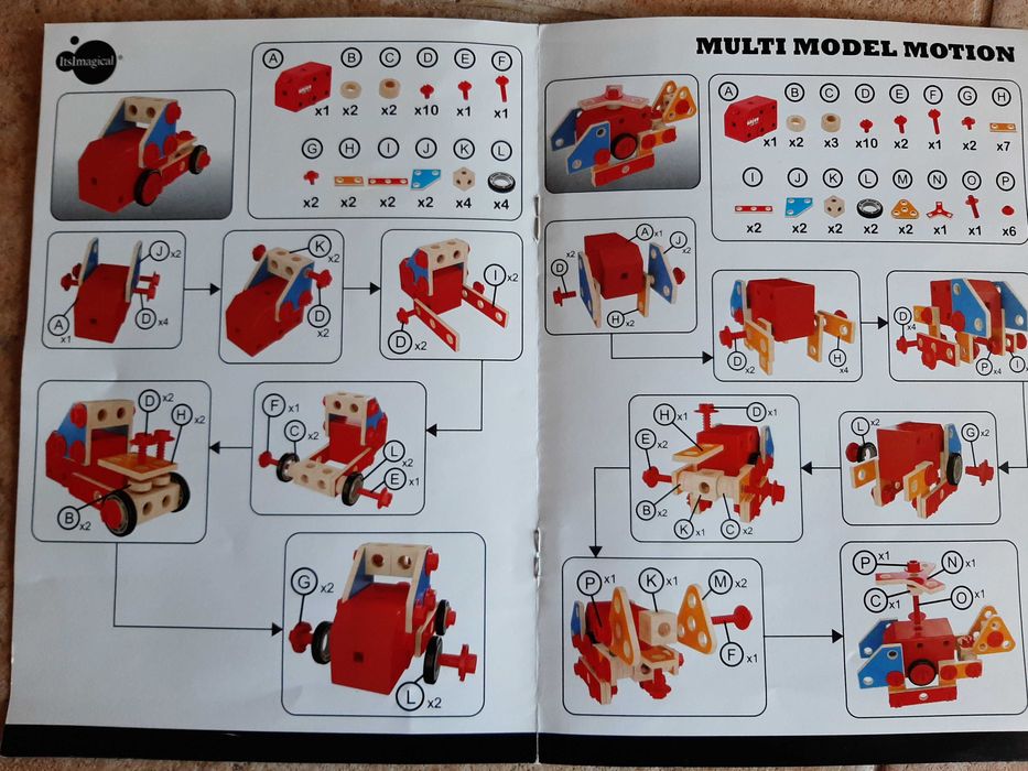 Jogo de Construção Multi Modelo com Motor 52 pcs
