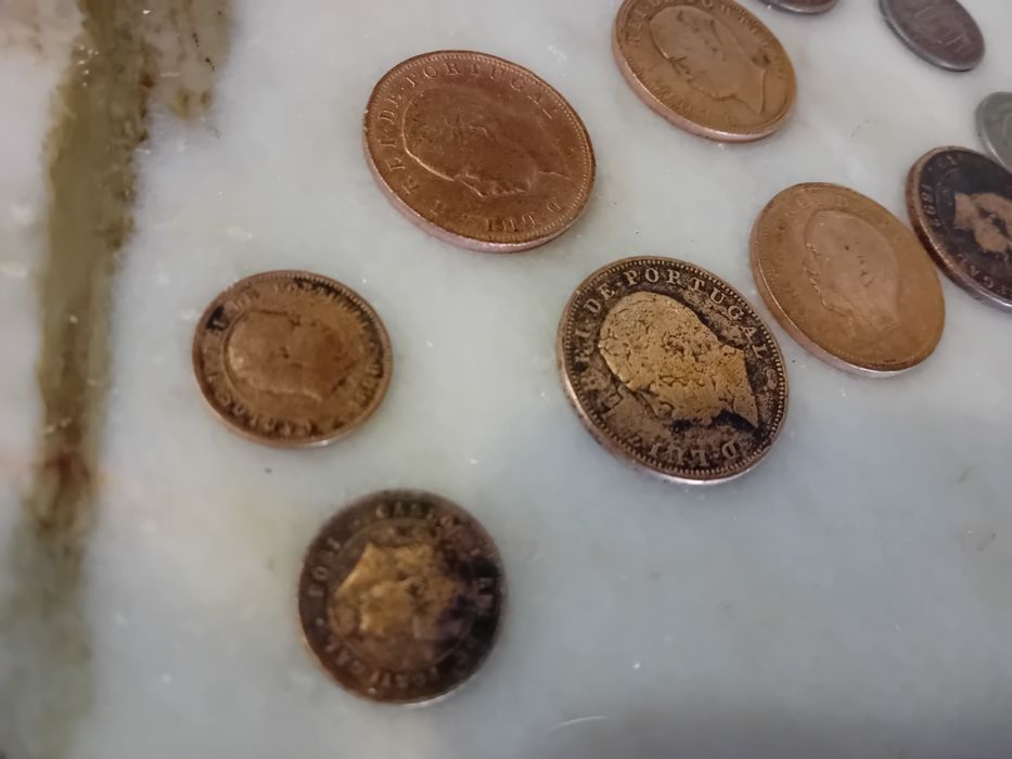 Conjunto de 10 Moedas Antigas Reis