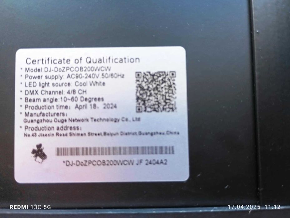 Światło Imprezowe COB Zoom Par Led 200 W