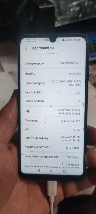 Телефон Huawei p30 lite