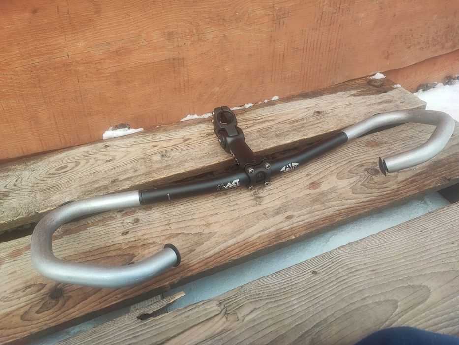 Kierownica i regulowany mostek rowerowy X-AT alu 25.4/600mm retro mtb