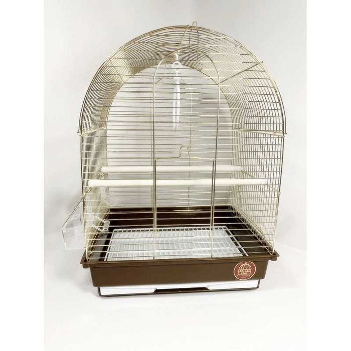 Золотая клетка для птиц AV417. Качественное покрытие, хороший размер.