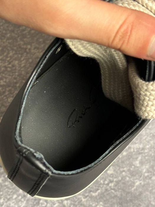 Rick Owens Ramones leather черные кожаные шкіряні чорні 42 43 44 кеди