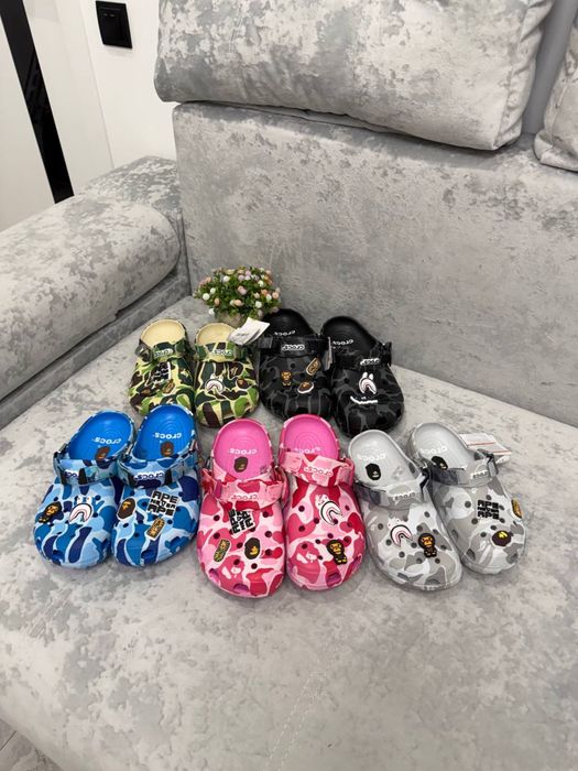 Крокси Bape унісекс тапки Bape чоловічі і жіночі