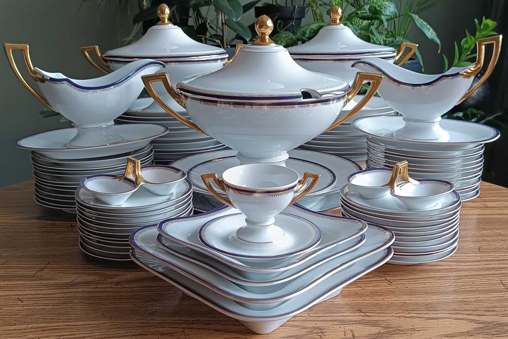 Porcelanowy zestaw obiadowy dla 22 osób - Hutschenreuther AG, Empire.