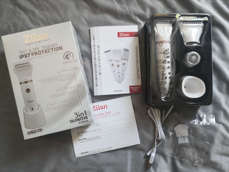ZILAN Golarka depilator damska USB Quiritis 3W1