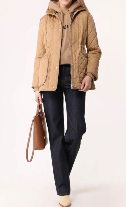 Стегана демісезонна куртка-парка Burberry (Premium Luxe)