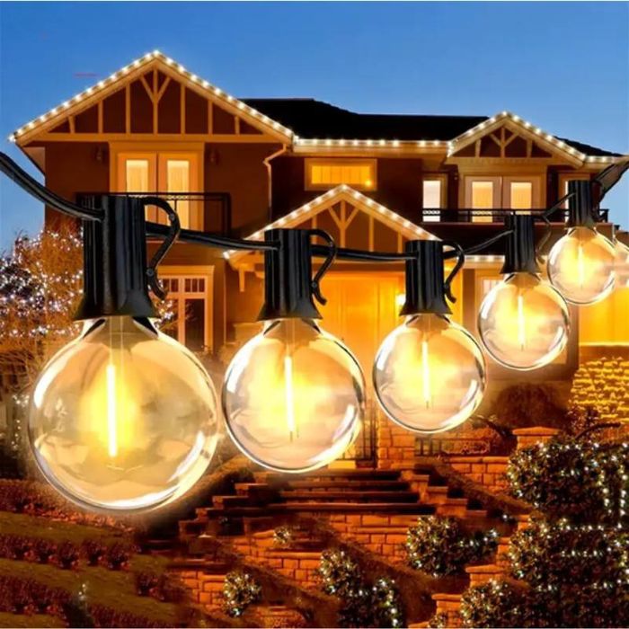 Вуличні лампочки з 20 світлодіодами та сонячною батареєю