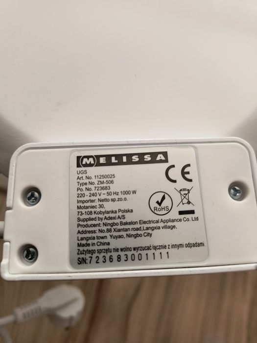 Nowa Gofrownica Melissa 1000W | Serduszka | Fabryczny Stan